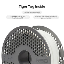 R3D - PETG High-Speed - Blanc (White) - 1,75 mm - 1 kg avec RFID TigerTag