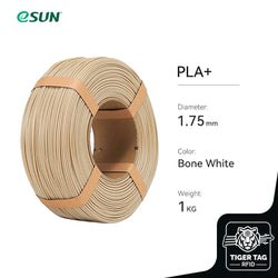 eSun - PLA+ - Blanc Os (Bone White) - 1,75 mm - 1 kg Refill RFID TigerTag