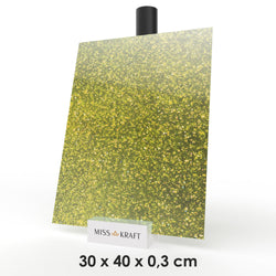 Plaque acrylique MissKraft - Glitter Vert Olive