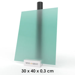 MissKraft - Plexiglass PMMA Acrylique -  Vert Givré - 30 x 40 cm - Ép. 3 mm