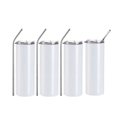 Craft Express - Verre en Acier avec Paille - 4 pièces