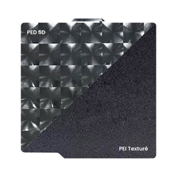 Ziflex - Plateau d'Impression pour Bambu Lab Séries X1/X2/P1/P2/A1 - PED 5D & PEI Textured - 257 x 257 mm