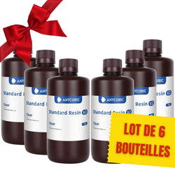 Pack Anycubic - 6x Standard Resin V2 - Transparent (Clear) - 1 kg