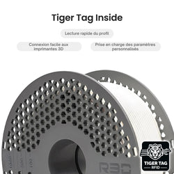 R3D - PLA High-speed - Blanc (White) - 1,75 mm - 1 kg avec RFID TigerTag