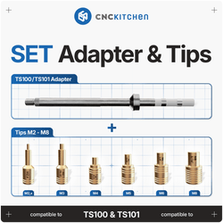 CNC Kitchen - Pannes à Souder + Adaptateur pour TS100 et TS101 - 6 pièces