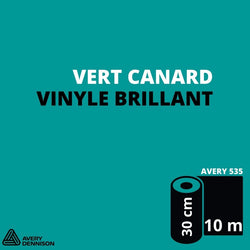 AVERY 500 - Vinyle Adhésif - Vert Canard - Brillant - 30 cm x 10 m