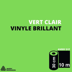 AVERY 500 - Vinyle Adhésif - Vert Clair Brillant - 30 cm x 10 m