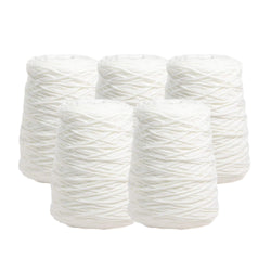 MissKraft - Tufting - Pack Recharge 5 Pelotes - Blanc