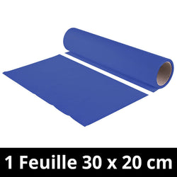 Chemica - Upperflock - Bleu Vif (Bright Blue) - Feuille 30 cm x 20 cm
