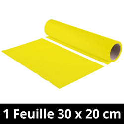 Chemica - Upperflock - Jaune Citron (Lemon Yellow) - Feuille 30 cm x 20 cm