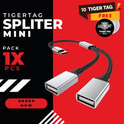 TigerTag Spliter Mini (USB-C vers 2x USB-A)